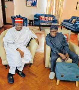 Jagoran Kwankwasiyya ya Ziyarci Tsohon Shugaban Kasa Obasanjo A Abeokuta 2024